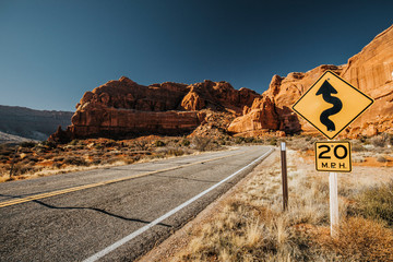 Desert Road in Arizona USA