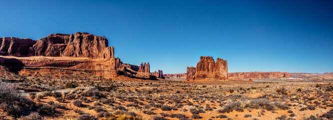 Panoramic photo of Monument Valley Arizona USA