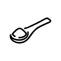 wooden spoon of coriander spices icon vector. wooden spoon of coriander spices sign. isolated contour symbol illustration