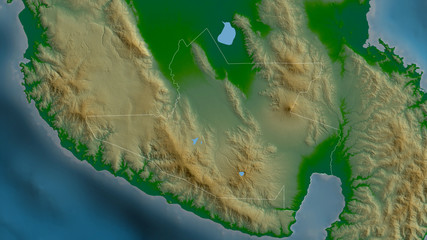 South Cotabato, Philippines - outlined. Physical