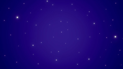 Night sky with moon and stars. 3d rendering , 3d illustration.