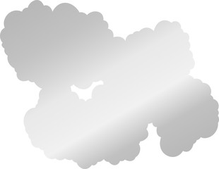 Sliver Japanese clouds connected to each other