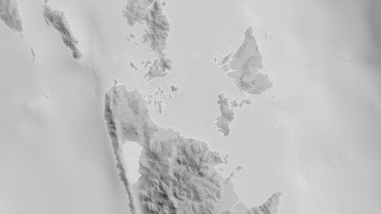 Surigao del Norte, Philippines - outlined. Grayscale © Yarr65