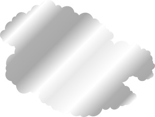 Sliver Japanese clouds connected to each other