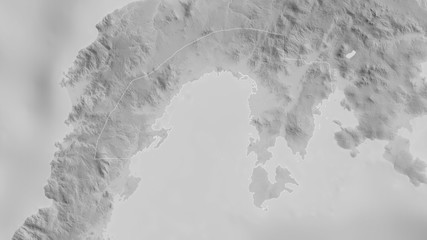 Zamboanga Sibugay, Philippines - outlined. Grayscale