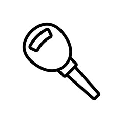 metal car key icon vector. metal car key sign. isolated contour symbol illustration