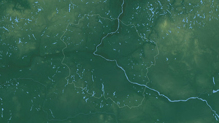 Kuyavian-Pomeranian, Poland - outlined. Relief