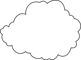 Japanese clouds outline
