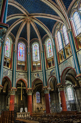 Fototapeta na wymiar Interior of the Église de Saint Germain des Prés, Paris, France.
