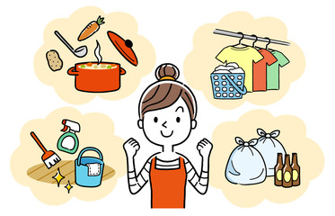 Illustration: Housewives, women who do their housework