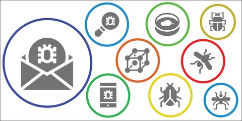 Fototapeta premium infection icon set