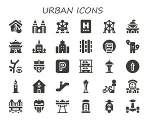 urban icon set