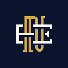 Fototapeta premium Initial Letter NE EN Monogram Logo Design