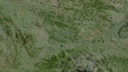 Silesian, Poland - outlined. Satellite