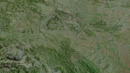 Fototapeta na wymiar Subcarpathian, Poland - outlined. Satellite