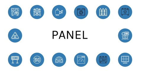 Set of panel icons