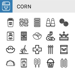 Set of corn icons