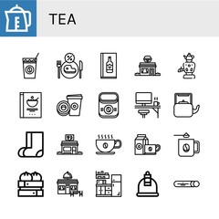 Set of tea icons