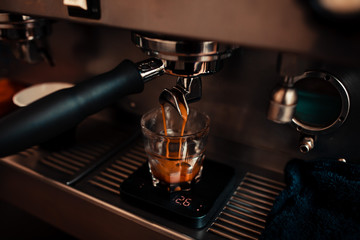 espresso machine close up