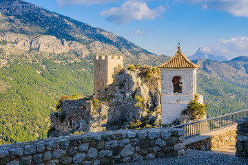 The incredible castle of San Jose in Guadalest. Alicante province. Spain - 348759942