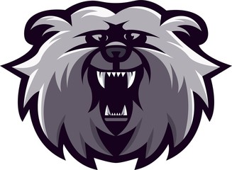 Bear athletic club vector logo concept isolated on white background. Modern sport team mascot badge design. E-sports team logo template with animal vector illustration
