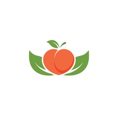 peach fruit icon vector illustrtion design