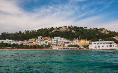 Fototapeta premium panoramic view of Lido Conchiglie, a village near Santa Maria al Bagno, Salento, south Italy