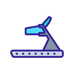 treadmill with holders icon vector. treadmill with holders sign. color symbol illustration