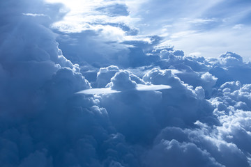 The beautiful  sky from the aeroplan