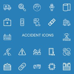 Editable 22 accident icons for web and mobile