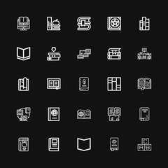 Editable 25 dictionary icons for web and mobile