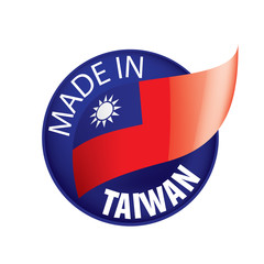 Taiwan flag, vector illustration on a white background