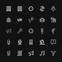 Editable 25 voice icons for web and mobile