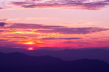 The Mountain at The Sunrise