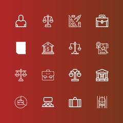 Editable 16 briefcase icons for web and mobile