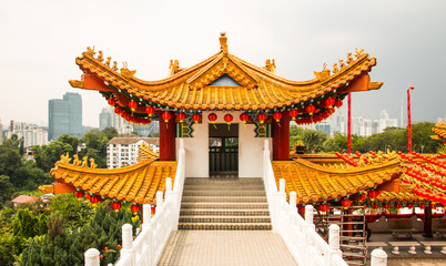 Naklejka premium exterior view of Thean Hou Temple in Kuala Lumpur, Malaysia