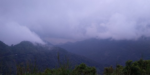 misty morning in the mountains