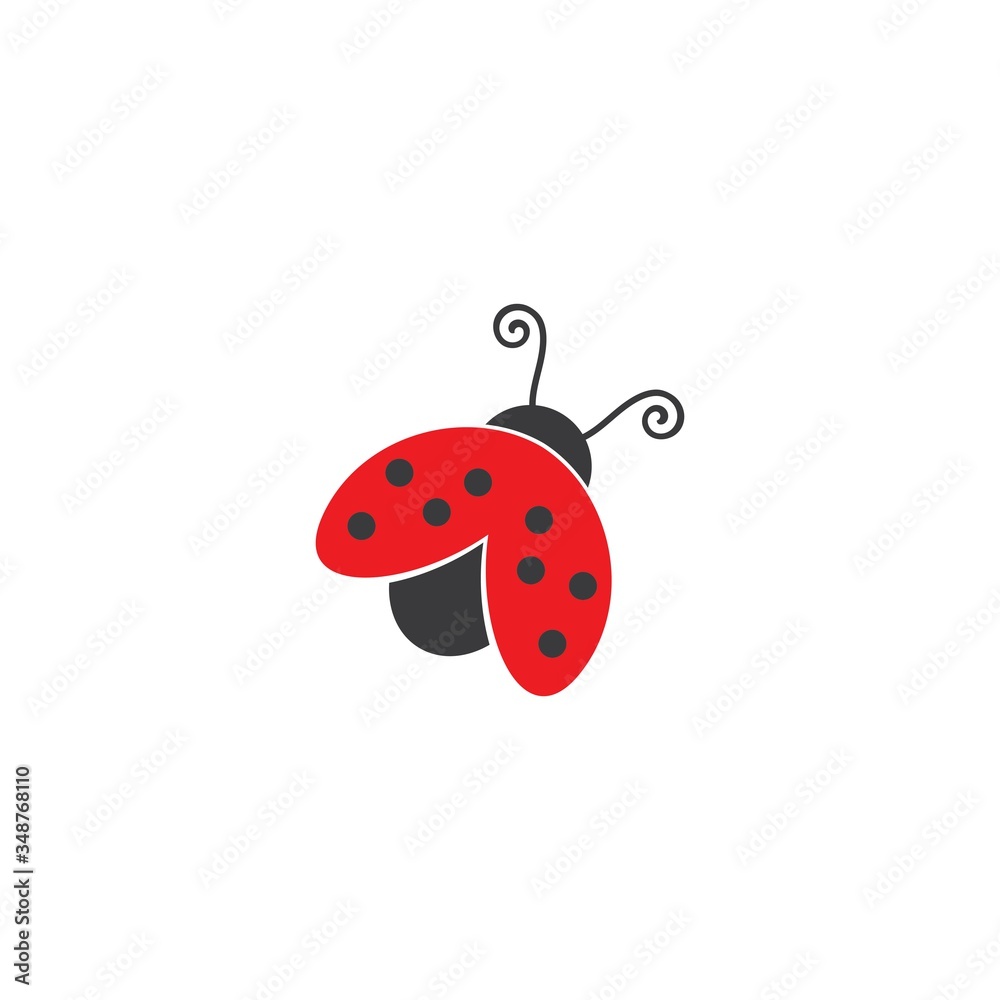 Wall mural ladybug vector icon illustration design