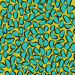 Abstract stones background isolated on yellow background. Seamless patern made in color.