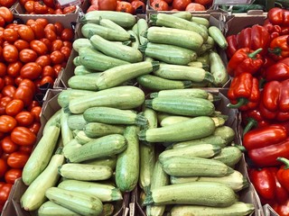 Vegetables in a supermarket 