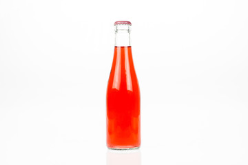 Strawberry Juice bottle on white background
