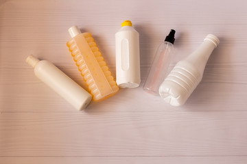 The concept of recycling plastic and ecology.