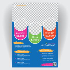 Education flyer brochure creative design. The template design trendy  layout. For the advertising business Education, school, institution learning, university,  company concept. Layout template in A4 