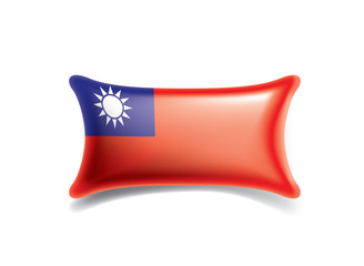 Taiwan flag, vector illustration on a white background