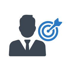 Business success aim icon