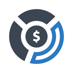 Graphical report icon. Pie Chart