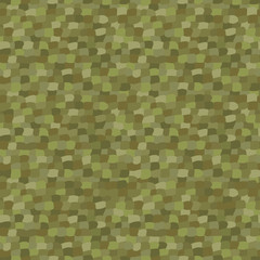 Abstract canvas brush stroke wallpaper, seamless texture, green khaki spots camouflage background. Print on fabric, cover or web pattern. Vector illustration