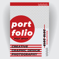 Portfolio Presentation Corporate business flyer brochure creative design. Template  modern layout, poster, magazine, pamphlet. For the advertising business company concept. Layout template in A4 size.