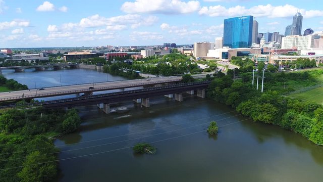 Descending Crane Shot of the White River