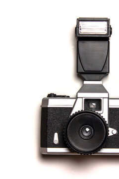 old photo camera isolated
